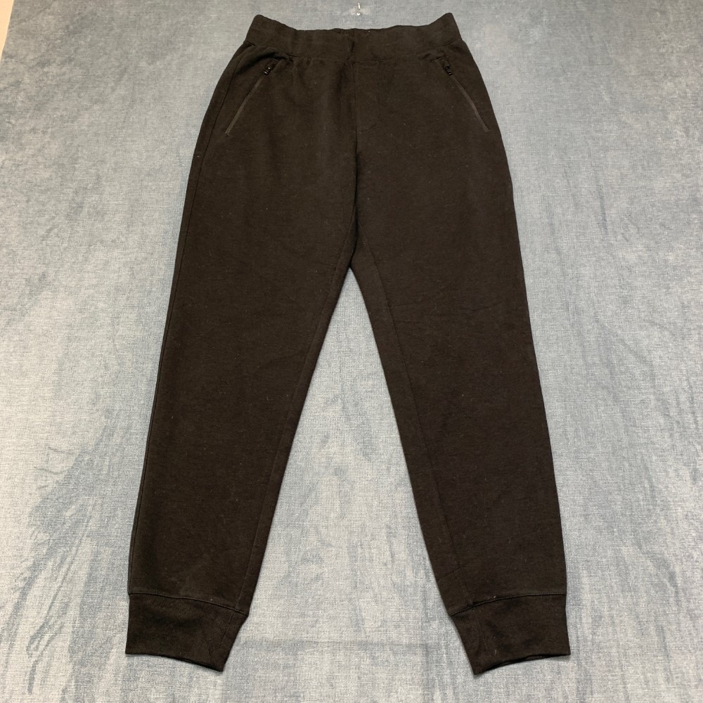 Uniqlo Jogger Pants Womens Medium 28x29 Black Fleece Lined Casual Tapered Leg